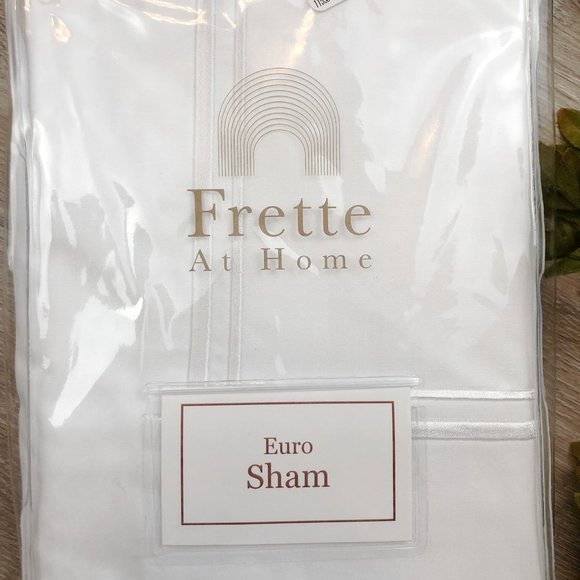NEW Frette At Home Euro Pillow Sham in White - Picture 1 of 4